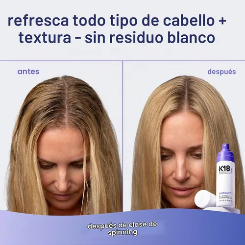 Vista 4 de K18 AirWash™ Dry Shampoo, Non-Aerosol, Balances Scalp & Controls Excess Oil Production