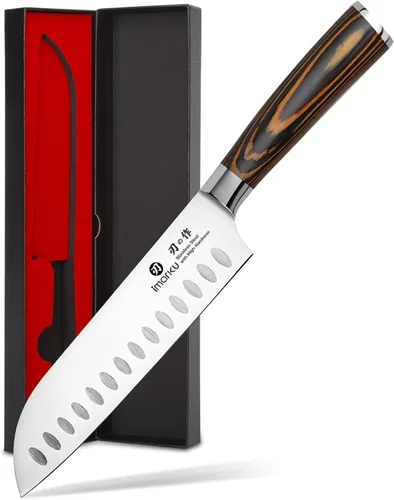 Vista 13 de imarku Juego de 15 cuchillos con afilador integrado, juego de cuchillos de cocina de acero inoxidable japonés de alto carbono, apto