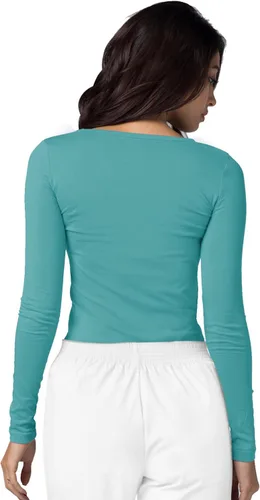 Vista 2 de Adar Underscrubs para Mujeres - Camiseta Underscrub de Manga Larga Comfort Aguamarina (Aquamarine)
