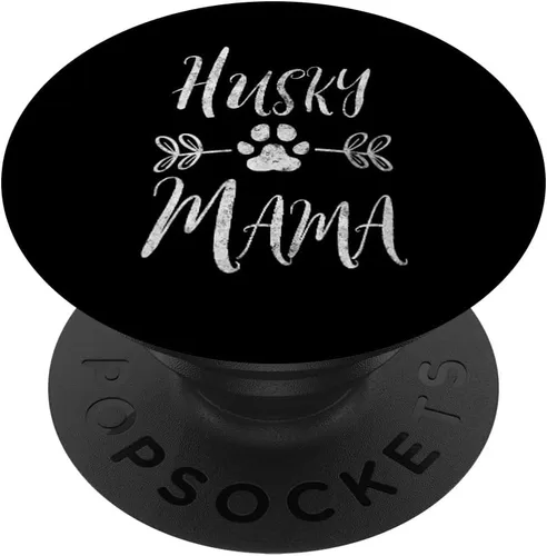 Vista 6 de Siberian Husky Lover Dueño Divertido Perro Mamá Husky Mama PopSockets MagSafe PopGrip para iPhone