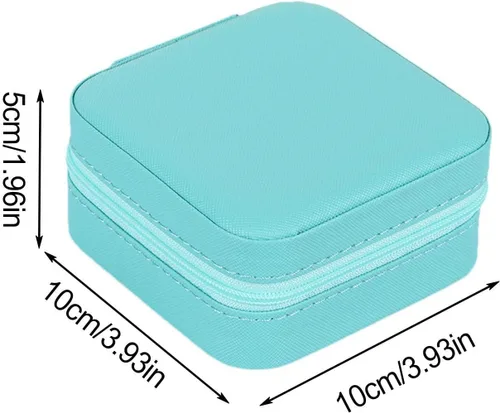 Vista 4 de Xuyuan Travel Jewelry Box - Small Jewelry Storage Box - PU Leather Jewelry Box Velvet Compartment Storage Portable Case For Girls