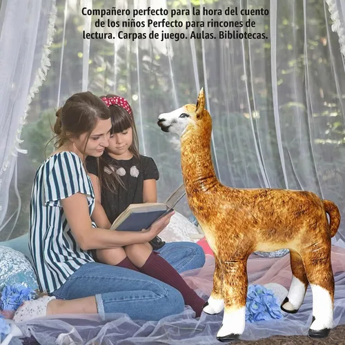 Vista 9 de Jet Creations Regalos inflables de alpaca para fiestas, 30 pulgadas, peluches An-Alpa Hecho de vinilo grueso y duradero con detalles de alpaca