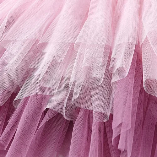 Vista 4 de DXTON Vestidos tutú para niñas y niñas, falda de tul con flores arcoíris