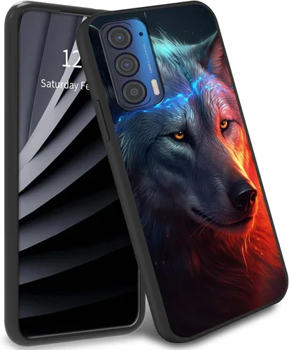 Vista 16 de Funda delgada para Moto Edge 2021 TPU con diseño de hojas de arte, cubierta de protección de cuerpo completo de goma de gel suave para Motorola Edge