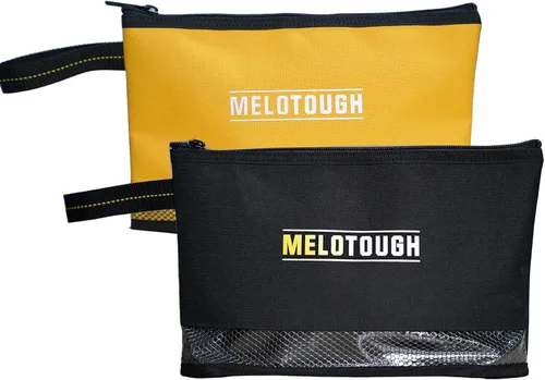 Vista 7 de MELOTOUGH Bandeja central de herramientas de 17 pulgadas con correa para el hombro y bolsa de múltiples herramientas, bolsa de herramientas pequeña