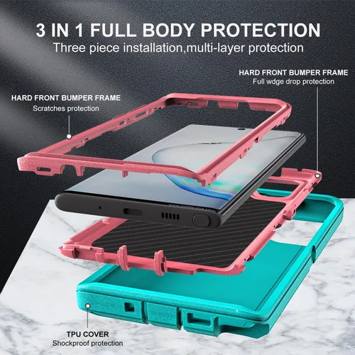 Vista 4 de YKHJKLEC Solo funda para Samsung Galaxy Note 10, no compatible con Galaxy Note 10 Plus, con 2 piezas