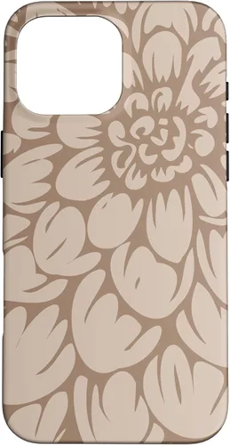 Vista 19 de iPhone 16 Cute Brown and Tan (Beige) Designer Flower Petals Case