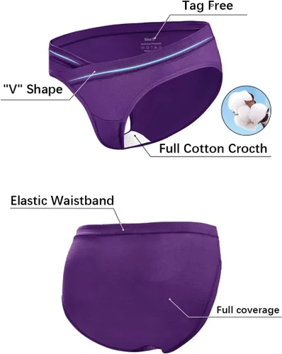 Vista 5 de Molasus Ropa interior de maternidad cruzada de algodón debajo de la protuberancia de embarazo Bikinis Bragas