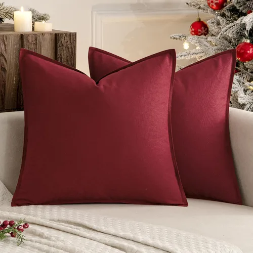 Vista 27 de MIULEE - Paquete de 2 fundas de cojín decorativas de lino, estilo bohemio y moderno, suaves, acento euro, para cama, neutral, fundas de cojín