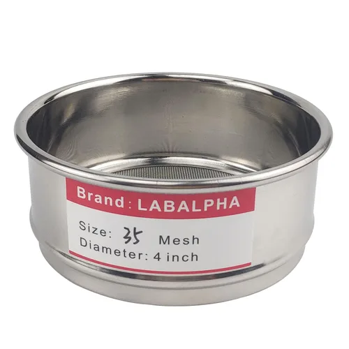 Vista 26 de LABALPHA Bandeja para tamices de laboratorio con tapa, 4'' de diámetro, acero inoxidable 304