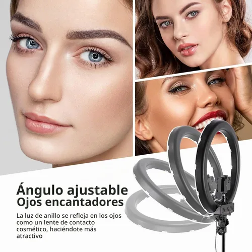 Vista 4 de NEEWER Luz de anillo de 18 pulgadas, 55 W regulable 5500K luz con 240 LED