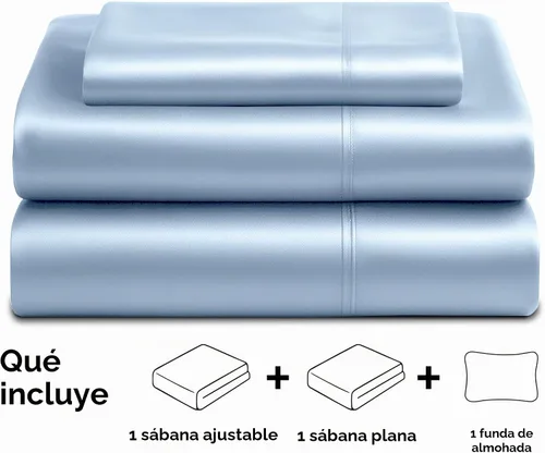 Vista 4 de Pure Bedding Sábanas de satén de lujo para cama individual de hotel, juego de sábanas de microfibra extra suave de 1800, resistente a las arrugas, a