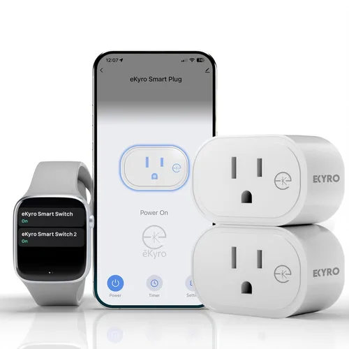 Vista 10 de Monitor de energía de enchufe inteligente Compatible con Alexa, Google Home Assistant, iPhone, Siri, Android, seguimiento de energía 15A 1800W,