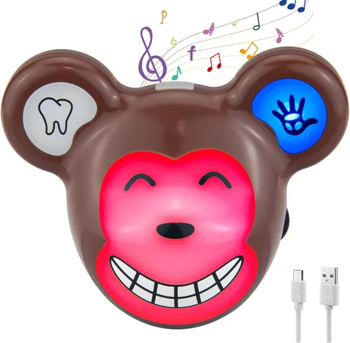Vista 10 de Temporizador musical para niños, batería recargable, temporizador de cepillo de dientes de 2 minutos y temporizador de lavado de manos de baño de 20