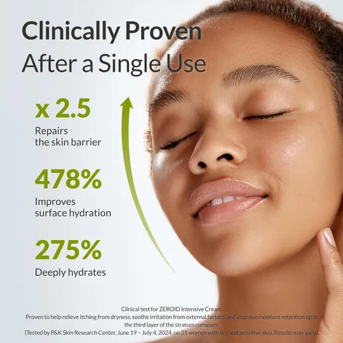 Vista 3 de ZEROID Crema intensiva Hidratante facial para piel seca y desordenada Crema facial para piel sensible Loción facial para reparación