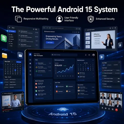 Vista 5 de Tablet Android 15 de 10.1 pulgadas, Octa-core 12 GB de RAM + 64 GB + Negro