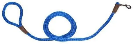 Vista 8 de Warner - Correa para perro de cuerda de nailon trenzada a presión de 1/2 pulgada x 6 pies (azul-negro-amarillo)