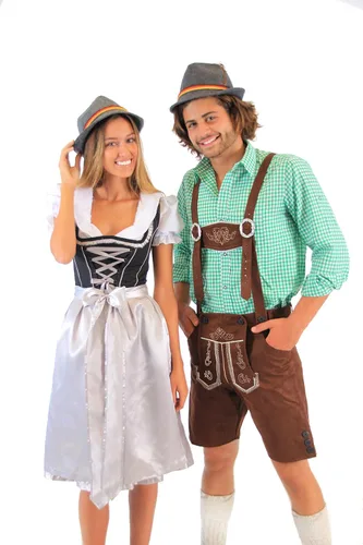 Vista 5 de Disfraz bávaro de Oktoberfest pantalones lederhosen
