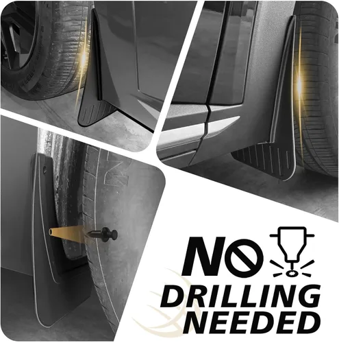 Vista 5 de BestEvMod Accesorios para guardabarros EV6 no GT, guardabarros de protección contra salpicaduras (juego de 4) guardabarros sin necesidad de taladrar