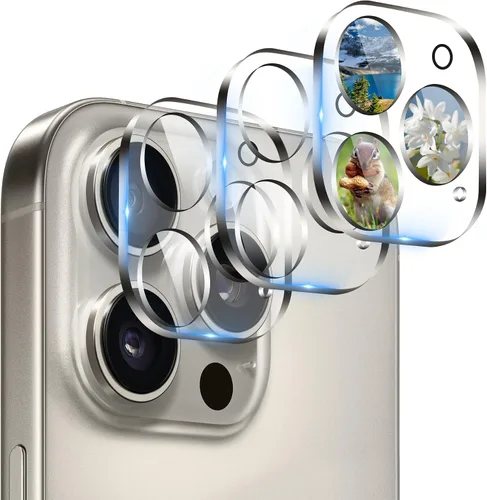 Vista 14 de Protector de lente de cámara (paquete de 3) compatible con iPhone 12 Pro Max, protector de lente de cámara, transparente, HD, antiarañazos