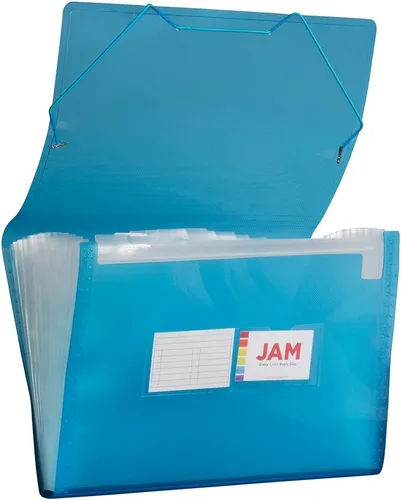 Vista 24 de Caja de almacenamiento JAM PAPER con archivos de colores - 12.5 x 9.5 x 3.5 pulgadas - Caja vendida individualmente y 5 archivos