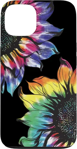 Vista 7 de Tie Dye Sunflower Phone Case Fun Colorful Retro Hippie Gift Case for iPhone 17