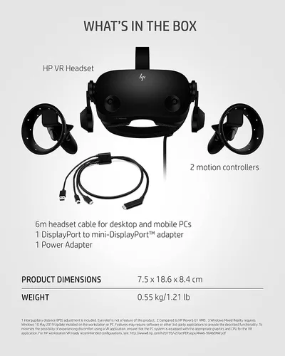 Vista 2 de 2022 Newest HP Reverb G2 Virtual Reality Headset V2 Version