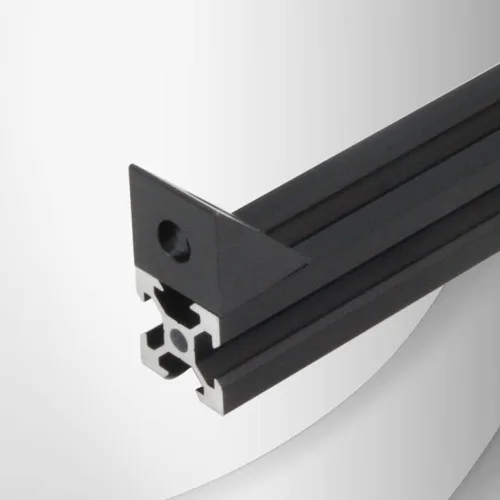 Vista 5 de Soporte de esquina angular de aluminio 2020 con tornillos M5x10mm y tuercas en T para perfil de extrusión de aluminio de la serie 2020 de 0.236 in