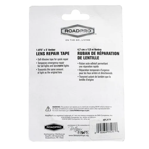 Vista 7 de Roadpro RPLRTR Rojo 1.875" X 5 'cinta de reparación lente
