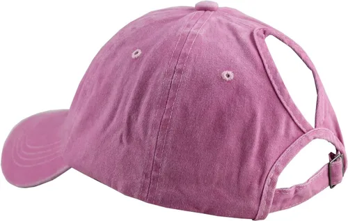 Vista 6 de MANMESH HATT Camping Hair Don't Care Ponytail Hat Vintage Washed Distressed Baseball Dad Cap for Women