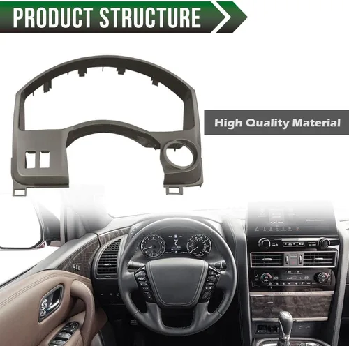Vista 2 de GRAND ORANGE Panel de instrumentos y salpicadero con cubierta de medidor Compatible con Nissan Titan 2004 2005 2006 / Se ajusta al panel