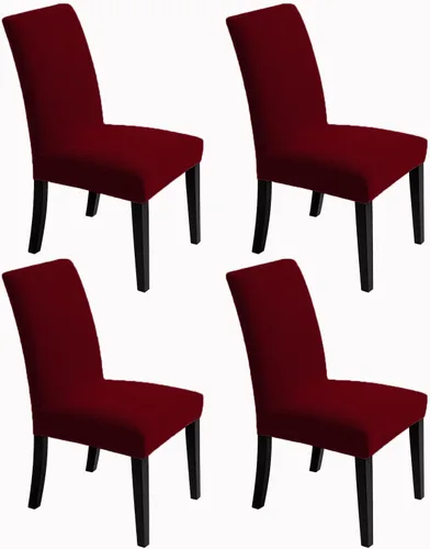 Vista 11 de Fundas para sillas de comedor, fundas elásticas para sillas de asiento decorativo, sin brazos, extraíbles, lavables, elásticas, universales