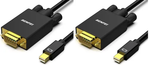 Vista 8 de BENFEI Cable Mini DisplayPort a VGA de 3 pies, cable Mini DisplayPort a VGA (compatible con Thunderbolt 2) con MacBook Air/Pro, Surface Pro/Dock