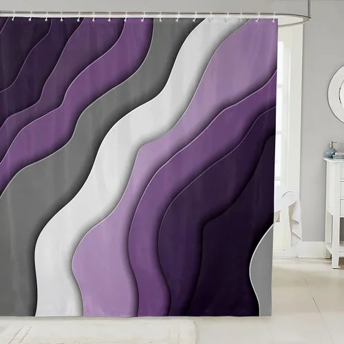 Vista 25 de Decorative White Baseball Shower Curtain Waterproof Polyester Fabric,Red Baseball Bat Bath Curtain Home Bathroom Decor Hanging Curtain with Hooks 72