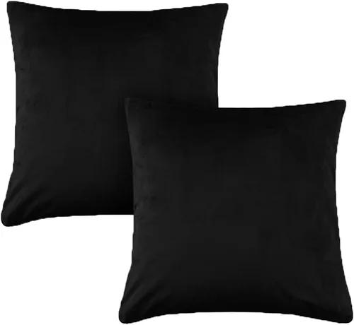 Vista 10 de Juego de 2 fundas de almohada decorativas de copos de nieve de Navidad, 18 x 18 pulgadas, funda de cojín cuadrada de terciopelo de invierno