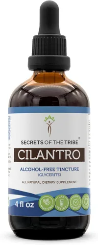 Vista 6 de Secrets of the Tribe Extracto líquido sin alcohol de cilantro, suplemento de tintura de hojas secas de cilantro (2 onzas líquidas)