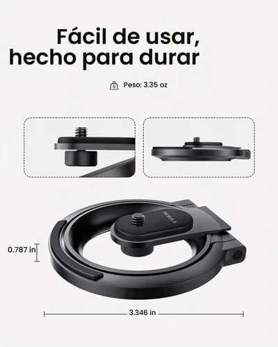 Vista 3 de NEBULA Soporte plegable para proyector, soporte de escritorio ultracompacto con configuración fácil y rotación de 180 grados, para Capsule 3