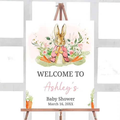 Vista 16 de Letrero de bienvenida para baby shower, personalizable, tema Berry Sweet, varios tamaños