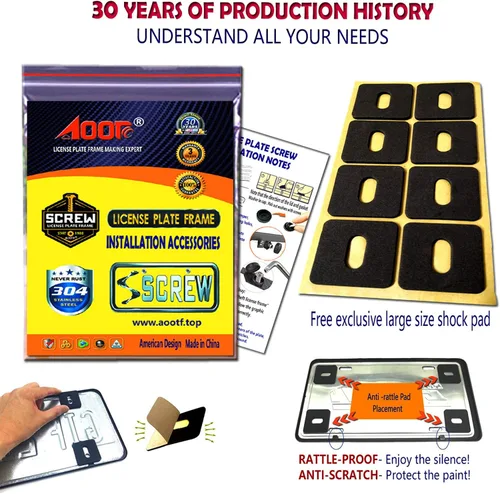 Vista 8 de Aootf Tornillos de acero inoxidable para placa de matrícula, pernos antirrobo para marco de matrícula, sujetadores resistentes a manipulaciones