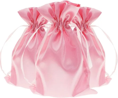 Vista 20 de Bolsas de regalo de satén azul bebé de 4 x 6 pulgadas, bolsas de joyería, bolsas de cordón para recuerdos de boda, baby shower, Navidad, 50 por