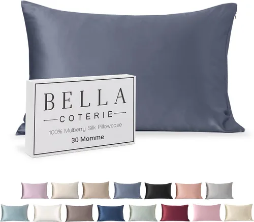 Vista 18 de Bella Coterie - Funda de almohada de seda de lujo para cabello y piel Champán
