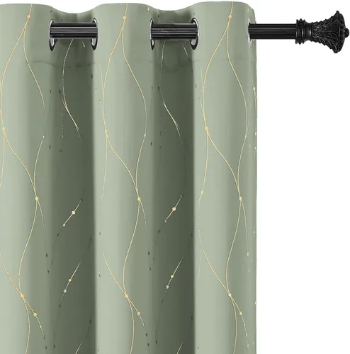 Vista 27 de BUHUA - Paneles de cortina opacas para sala de estar, cortinas con aislamiento térmico, cortinas de ventana para dormitorio, 72 pulgadas de largo