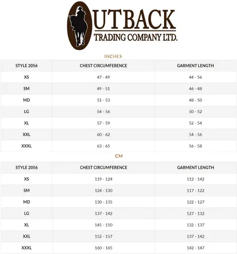 Vista 7 de Outback Trading Stockman 2056 - Abrigo de plumero de algodón transpirable y extra largo para hombre