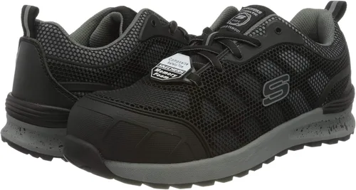 Vista 7 de Skechers Tenis industriales de caña media para mujer, Negro, 7