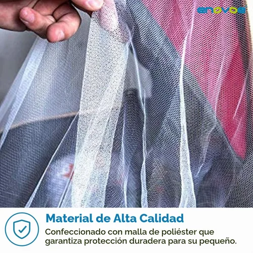 Vista 5 de Enovoe Mosquitera para cochecito, moisés, cuna, cubierta de mosquitera azul para bebés, para corrales, Pack N Plays, Mini cuna