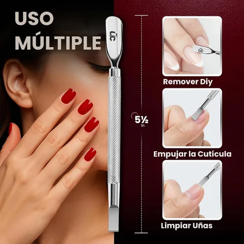 Vista 4 de Utopia Care, Removedor de cutícula profesional Professional Stainless Steel Cuticle Remover & Cutter, Durable Manicure & Pedicure Tool for Finger