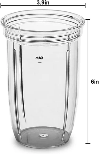 Vista 3 de Vaso de piezas de repuesto con tapa para llevar, compatible con NutriBullet Blender Combo NutriBullet Pro 1000 y NutriBullet Select 2.0 (18 onzas)