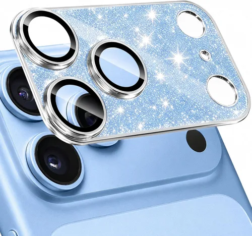 Vista 72 de Protector de lente de cámara para iPhone 13 & iPhone 13 Mini, brillante con diamantes de imitación 3D con purpurina, cubierta de cámara de vidrio