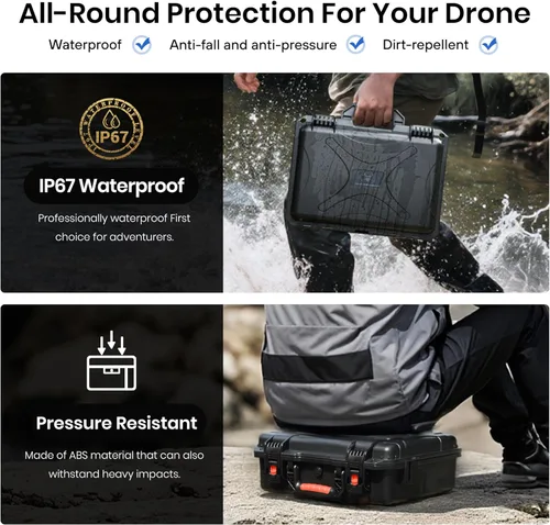 Vista 5 de STARTRC Mini 5 Pro Caso, funda impermeable para DJI Mini 5 Pro