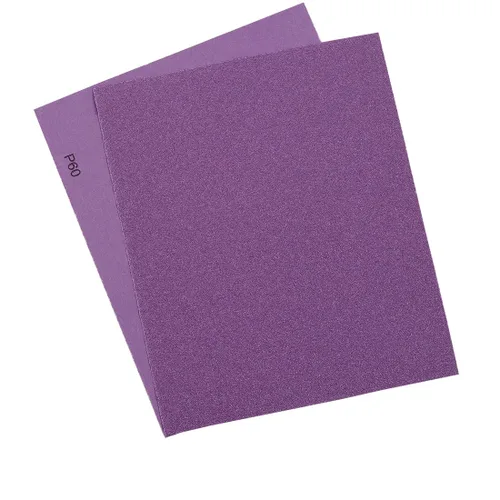 Vista 2 de Papel de lija de grano 60, hojas de lija en seco y húmedo de 9 x 11 pulgadas, papel de lija abrasivo avanzado de alúmina blanca fundida para acabado